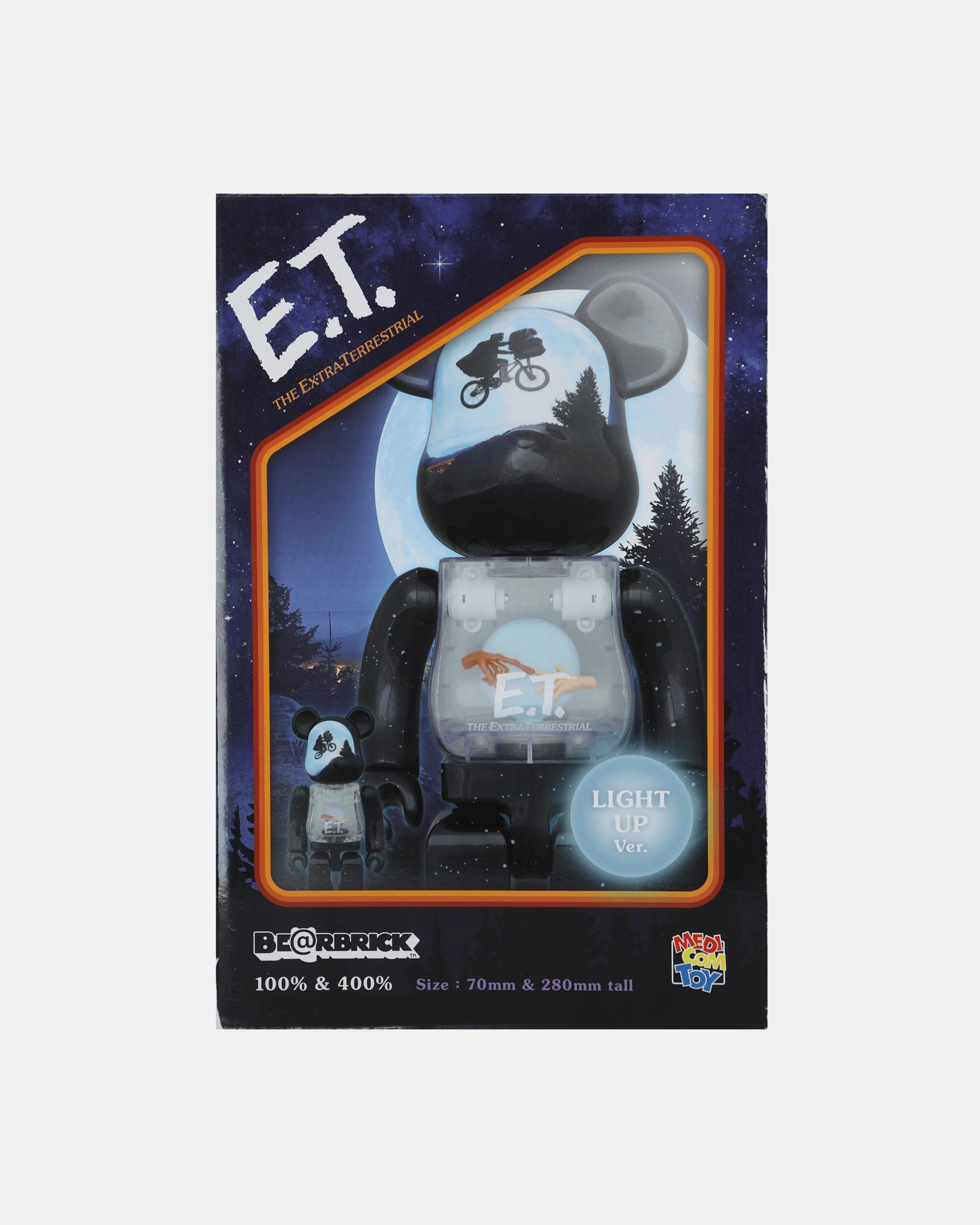 100% 400% E.T. Light Up Be@rbrick Multicolor