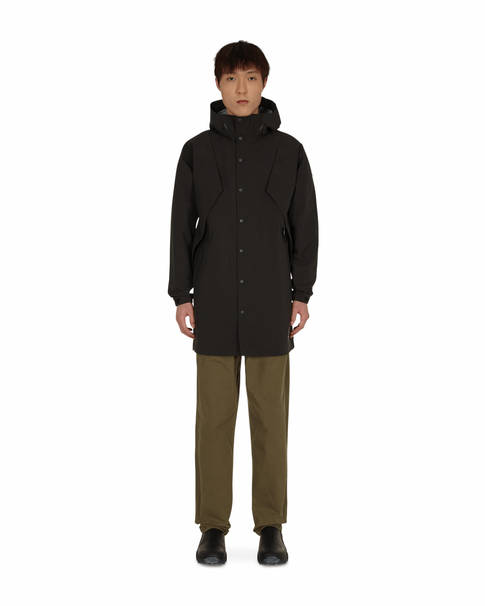 3 Layer Big Flap Coat Black