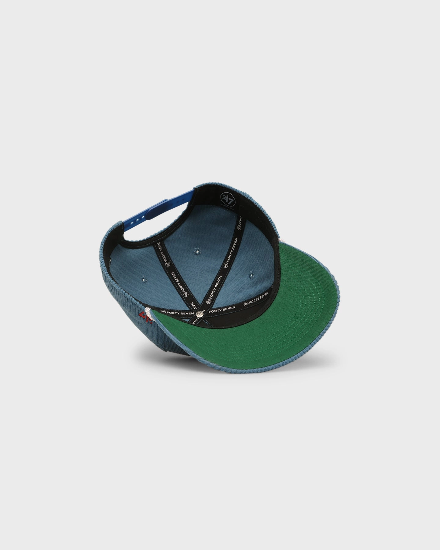 47 Brand Quebec Nordiques 'NHL Corduroy Team Script' Corduroy Crossrope 47 Hitch Snapback Montego