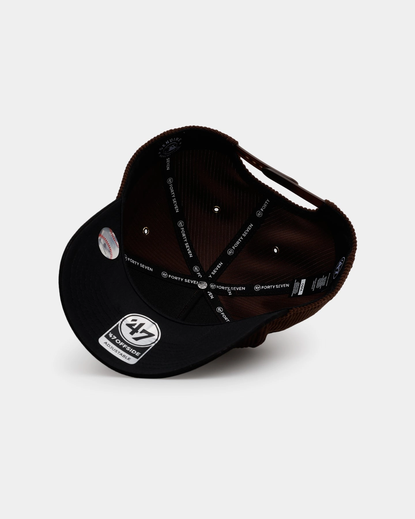 47 Brand San Diego Padres 'Barren' Offside DT Corduroy Snapback Brown/Black