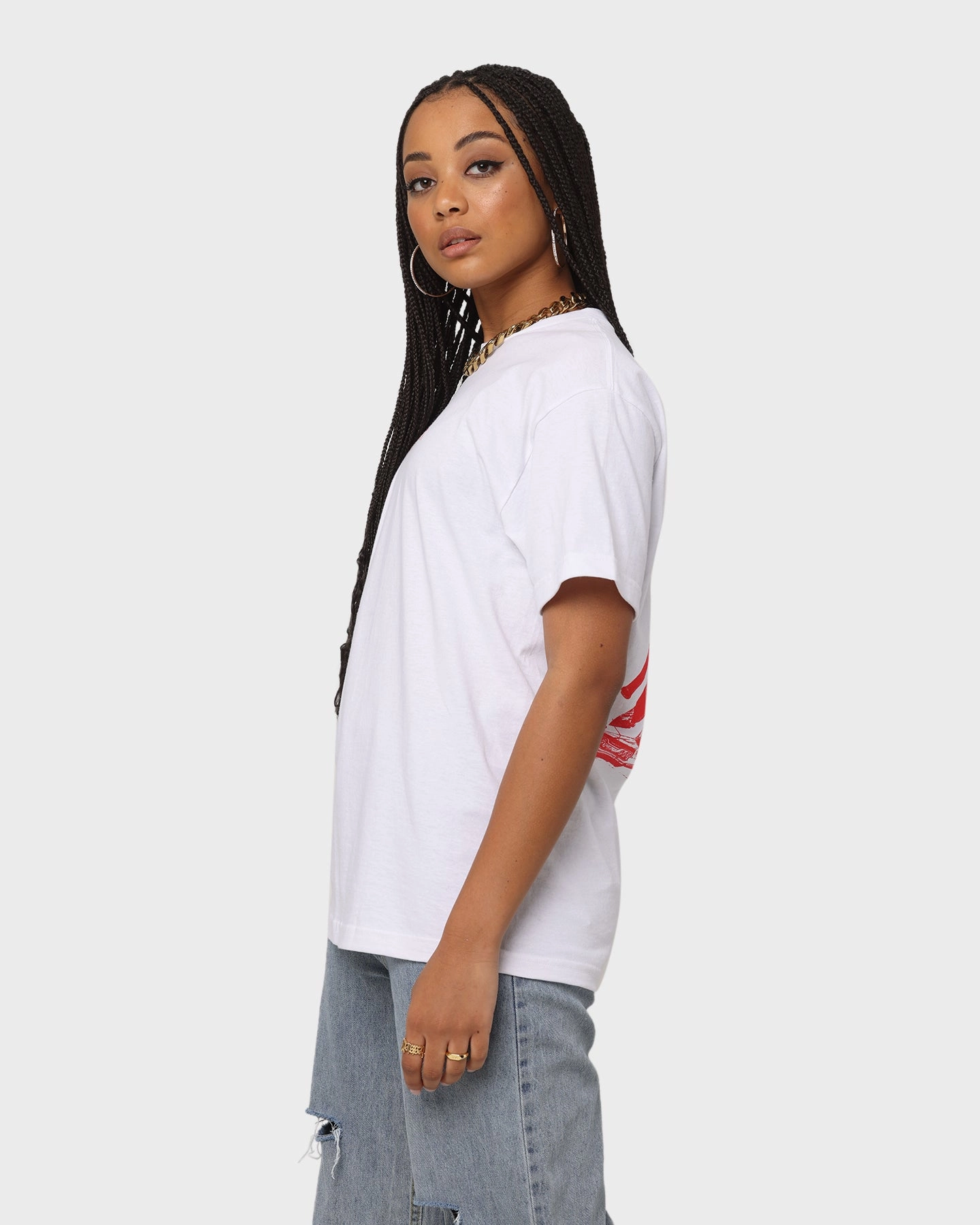 4HUNNID Street Short Sleeve T-Shirt White