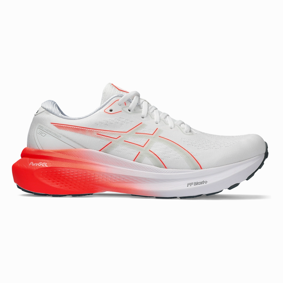 Asics Gel Kayano 30 - White - Sunrise Red