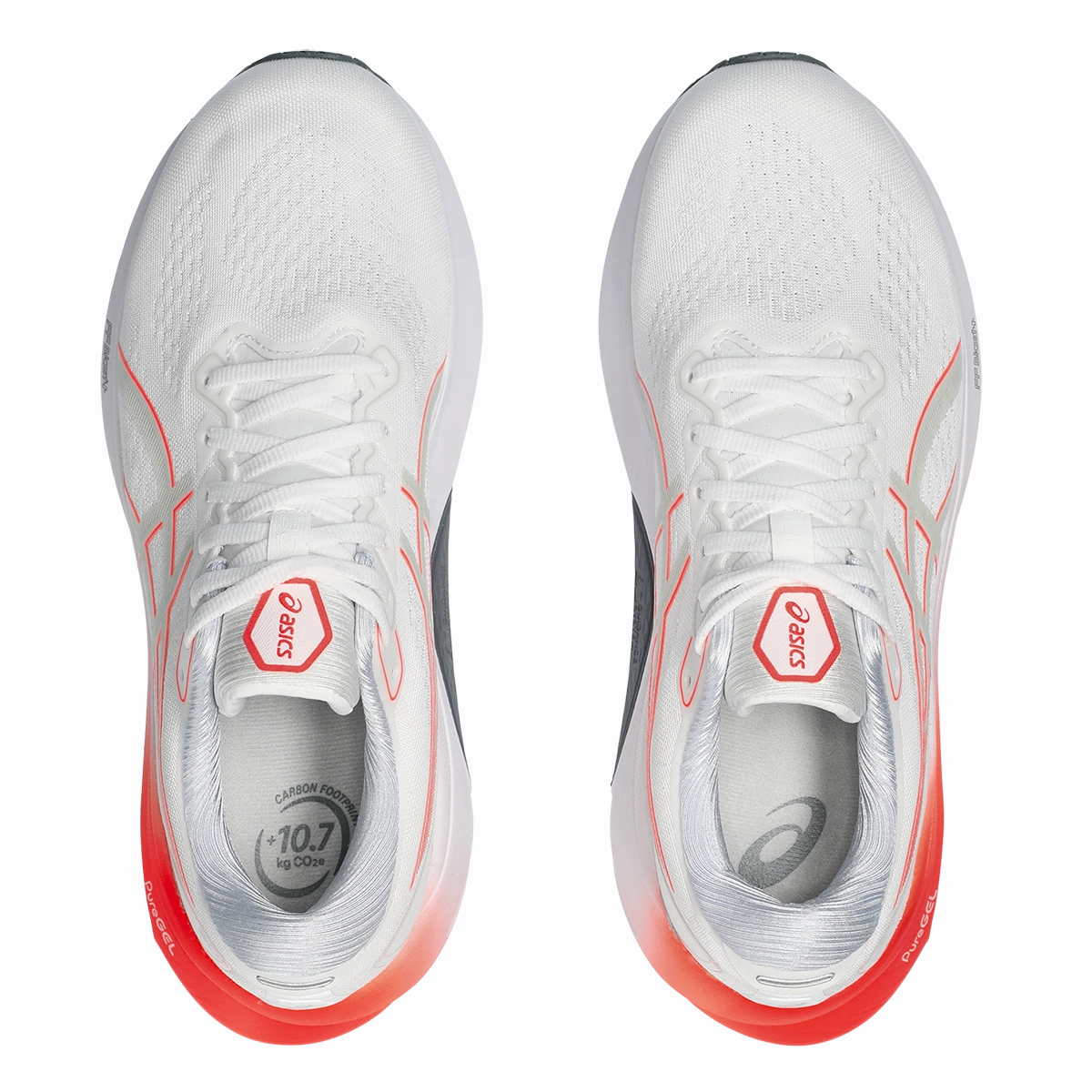 Asics Gel Kayano 30 - White - Sunrise Red