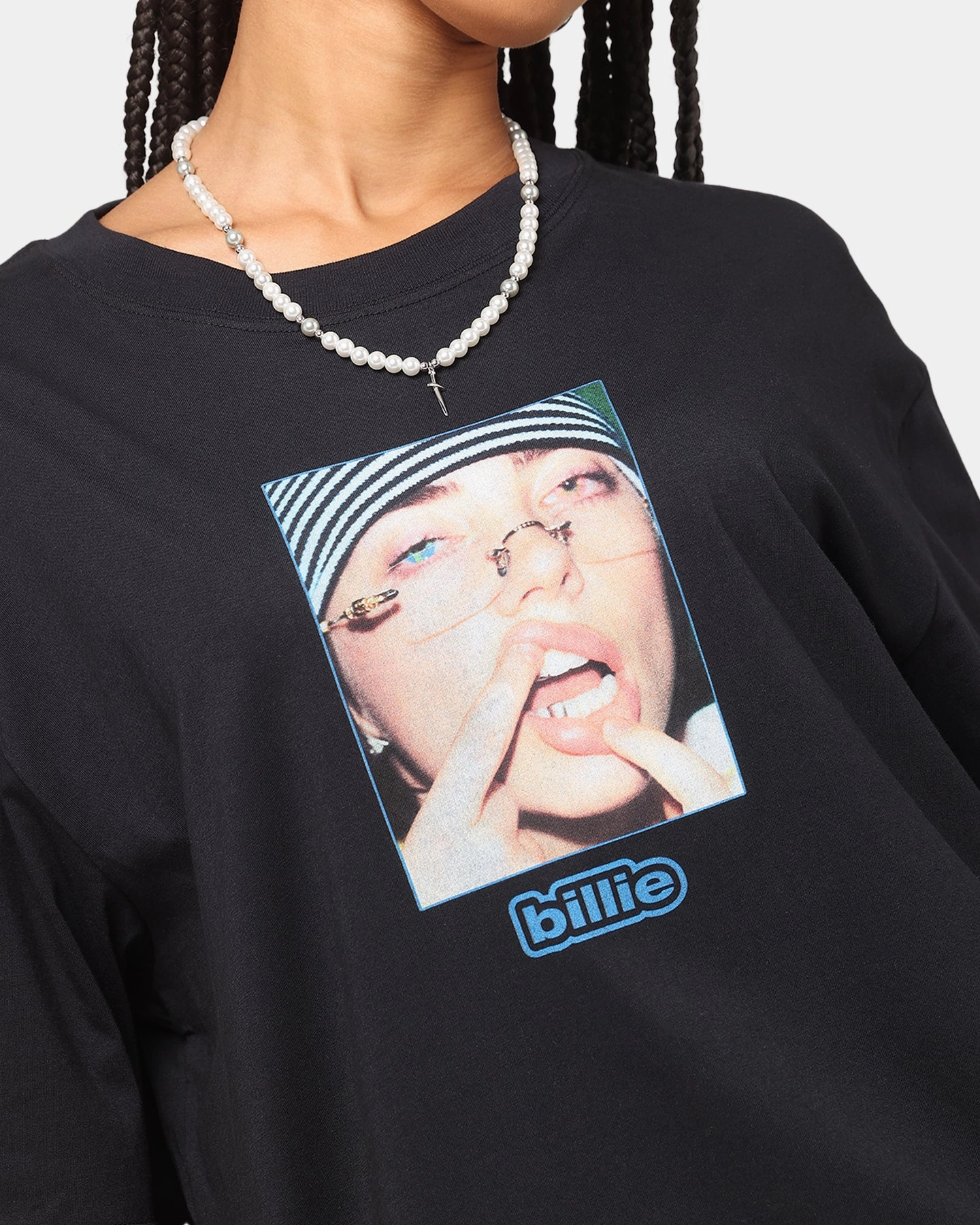 Billie Eilish Billie Gem Organic Cotton T-Shirt Black
