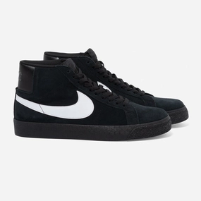 Blazer Mid (Black/Black/White)