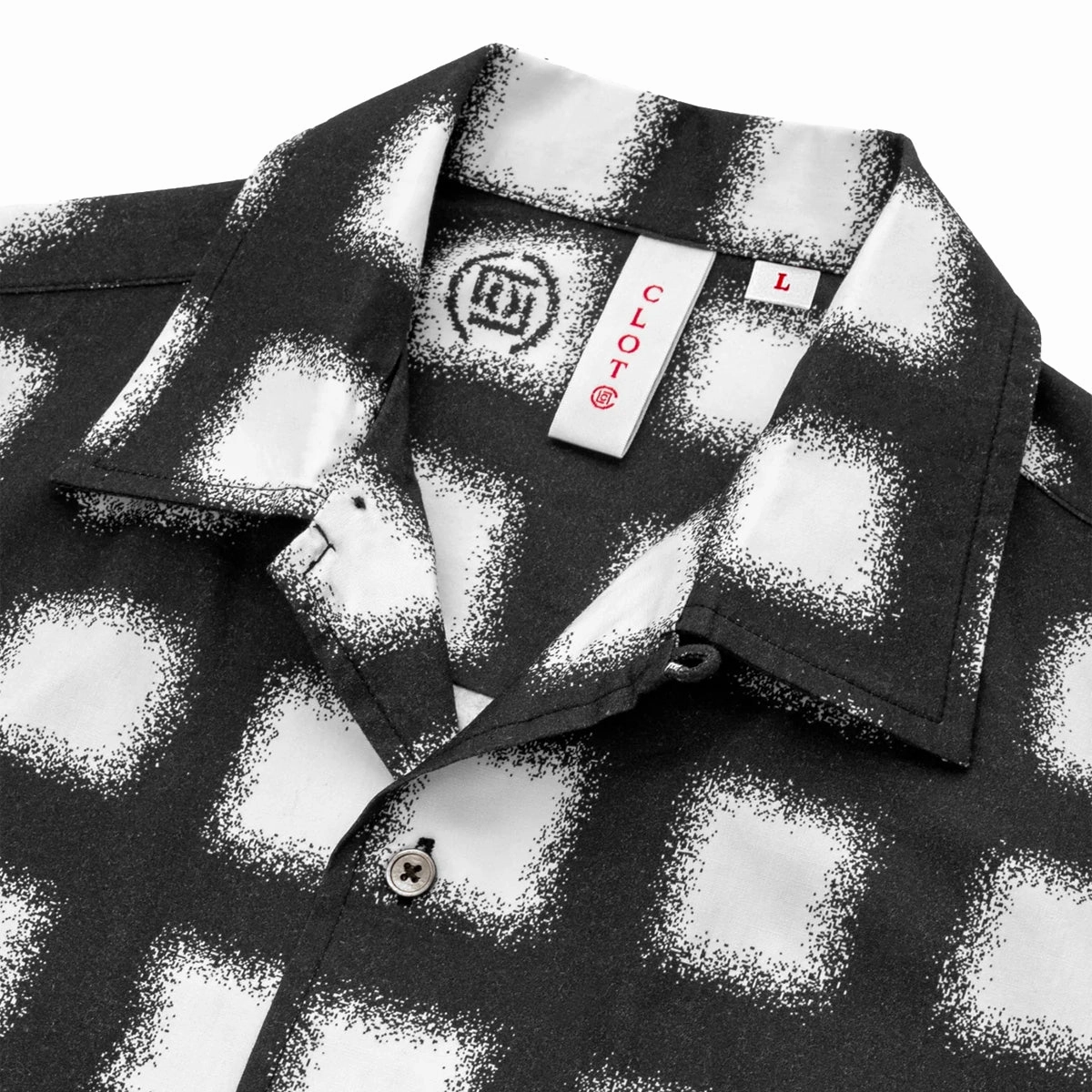 Checked All Print S/S Shirt 'White'