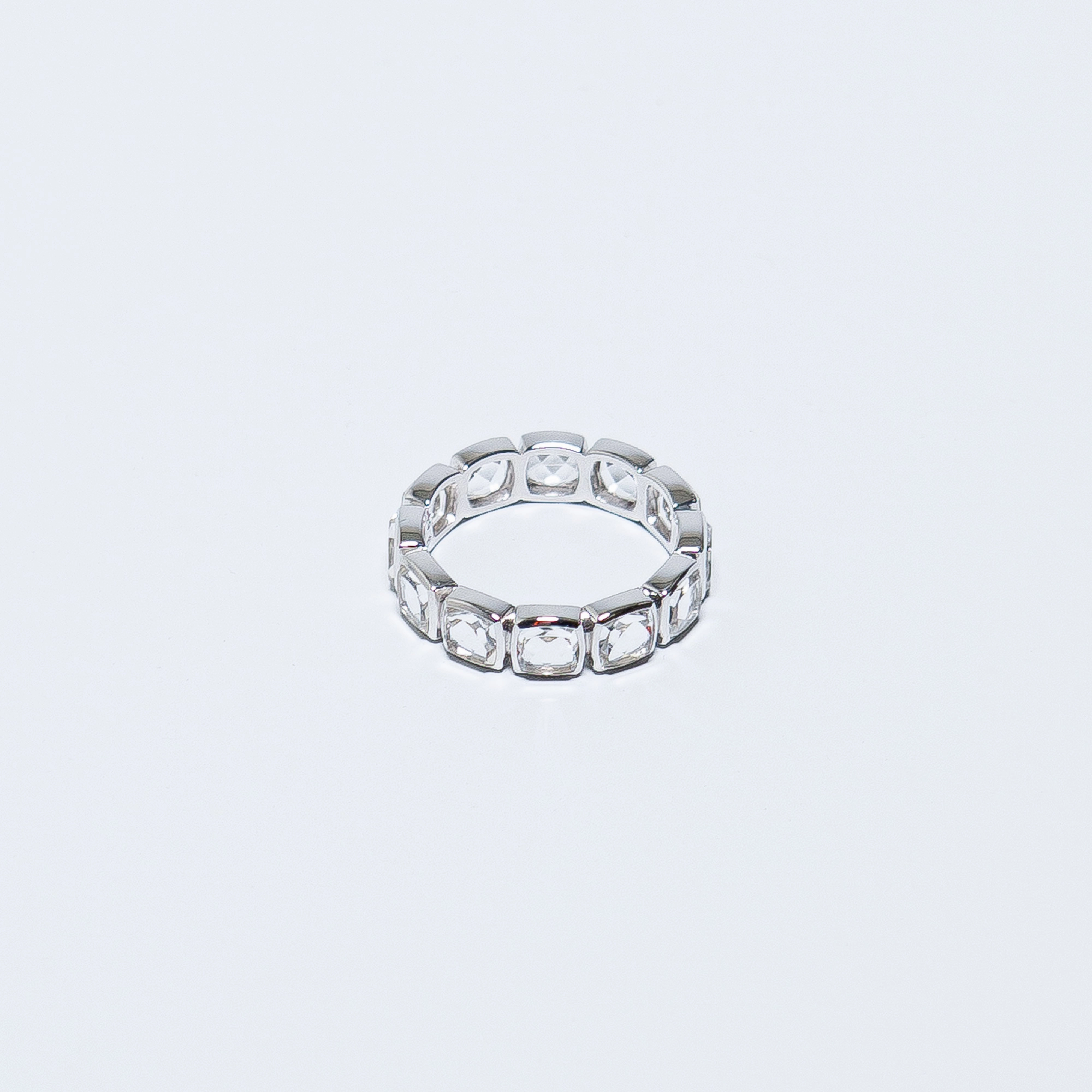 Cushion Band Ring - Rock Crystal