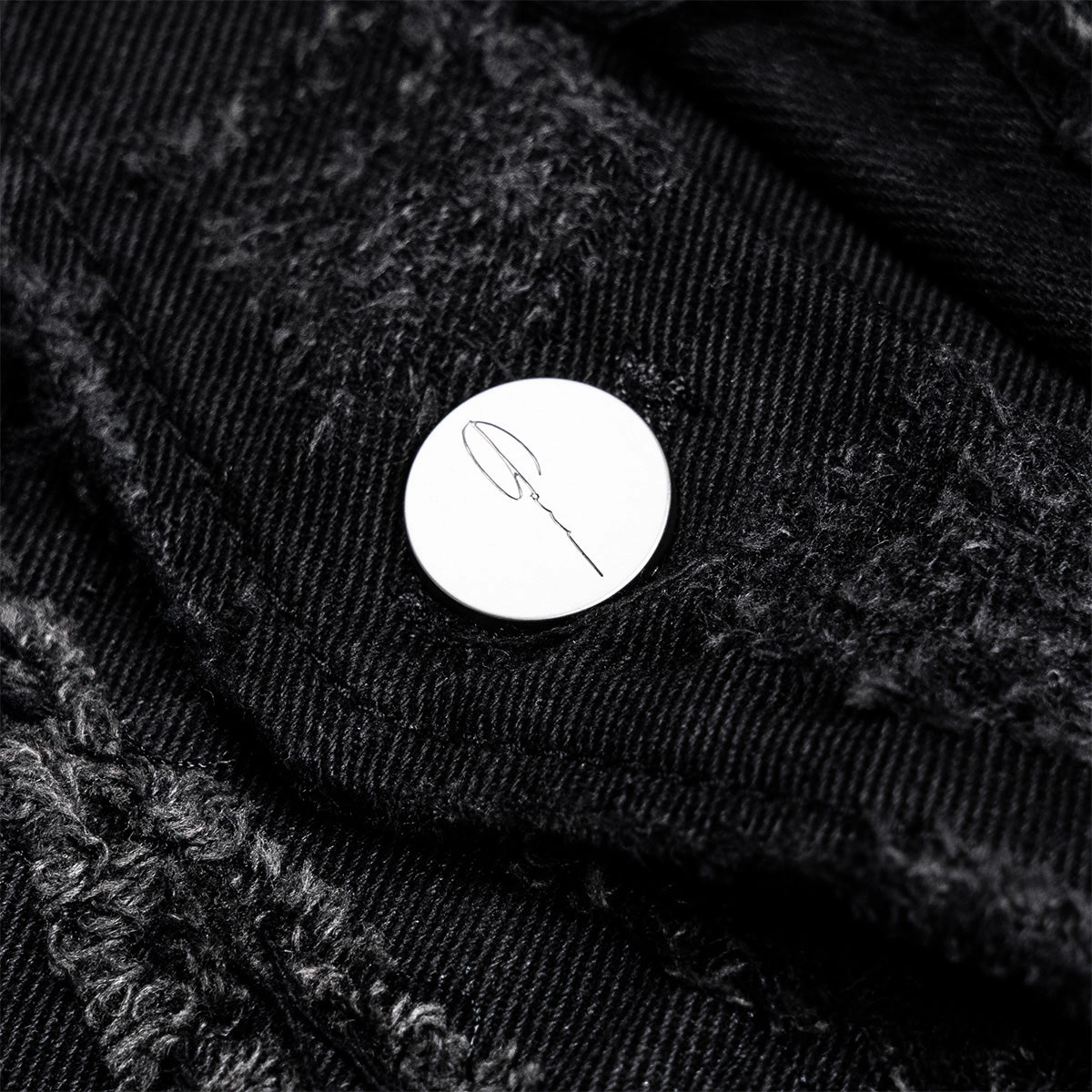 Destroyed Washed Denim Jacket 'Black'