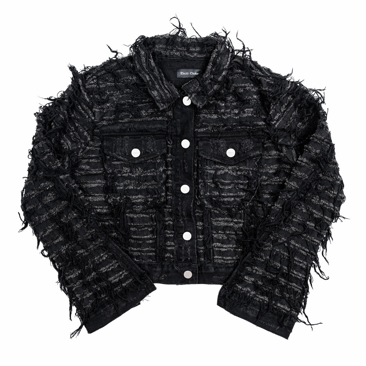 Destroyed Washed Denim Jacket 'Black'