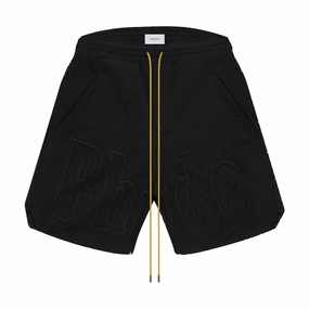 Embroidered Twill Logo Shorts 'Black'