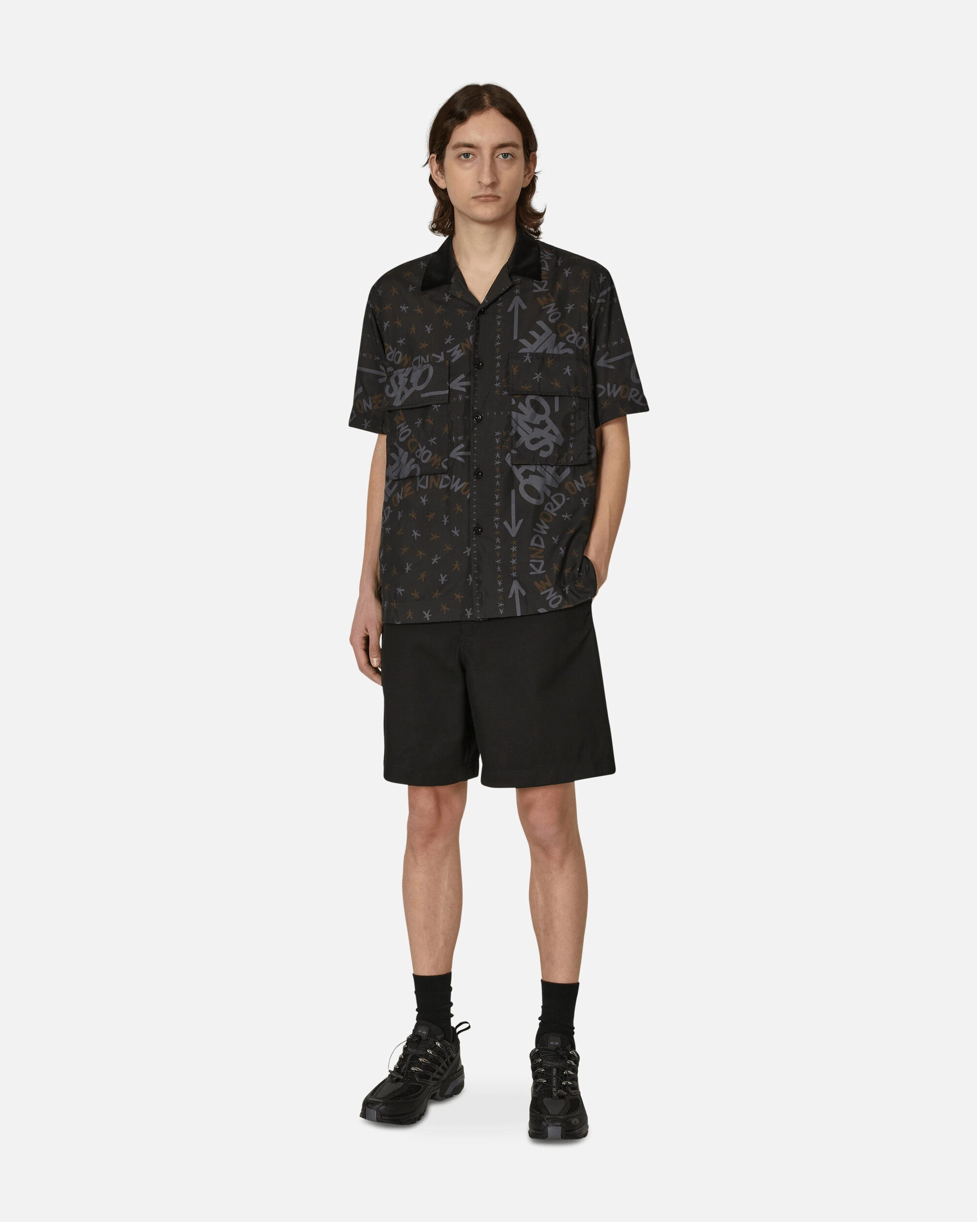 Eric Haze Bandana Print Shirt Black