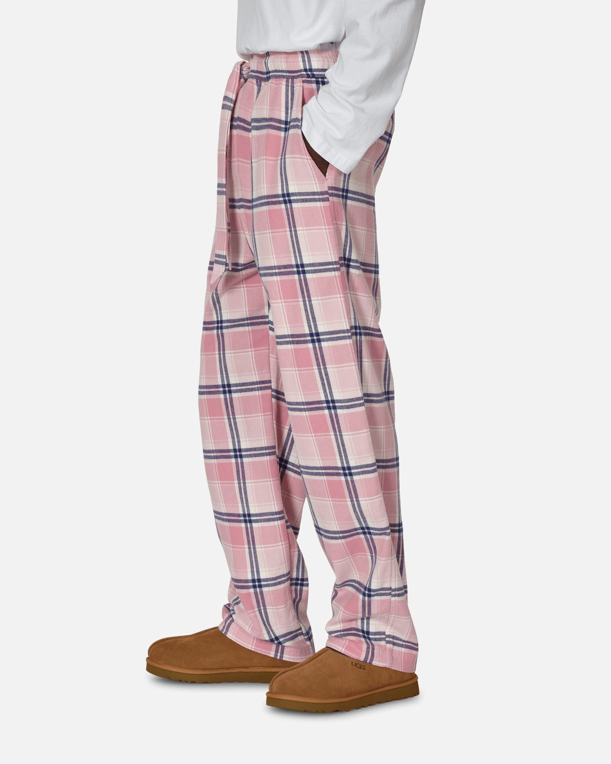 Flannel Plaid Pijamas Pants Pink