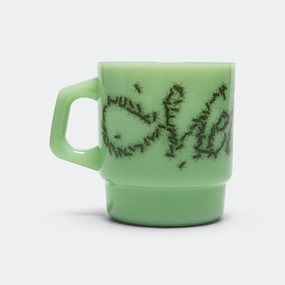 Flies Milk Glass Mug - Jade