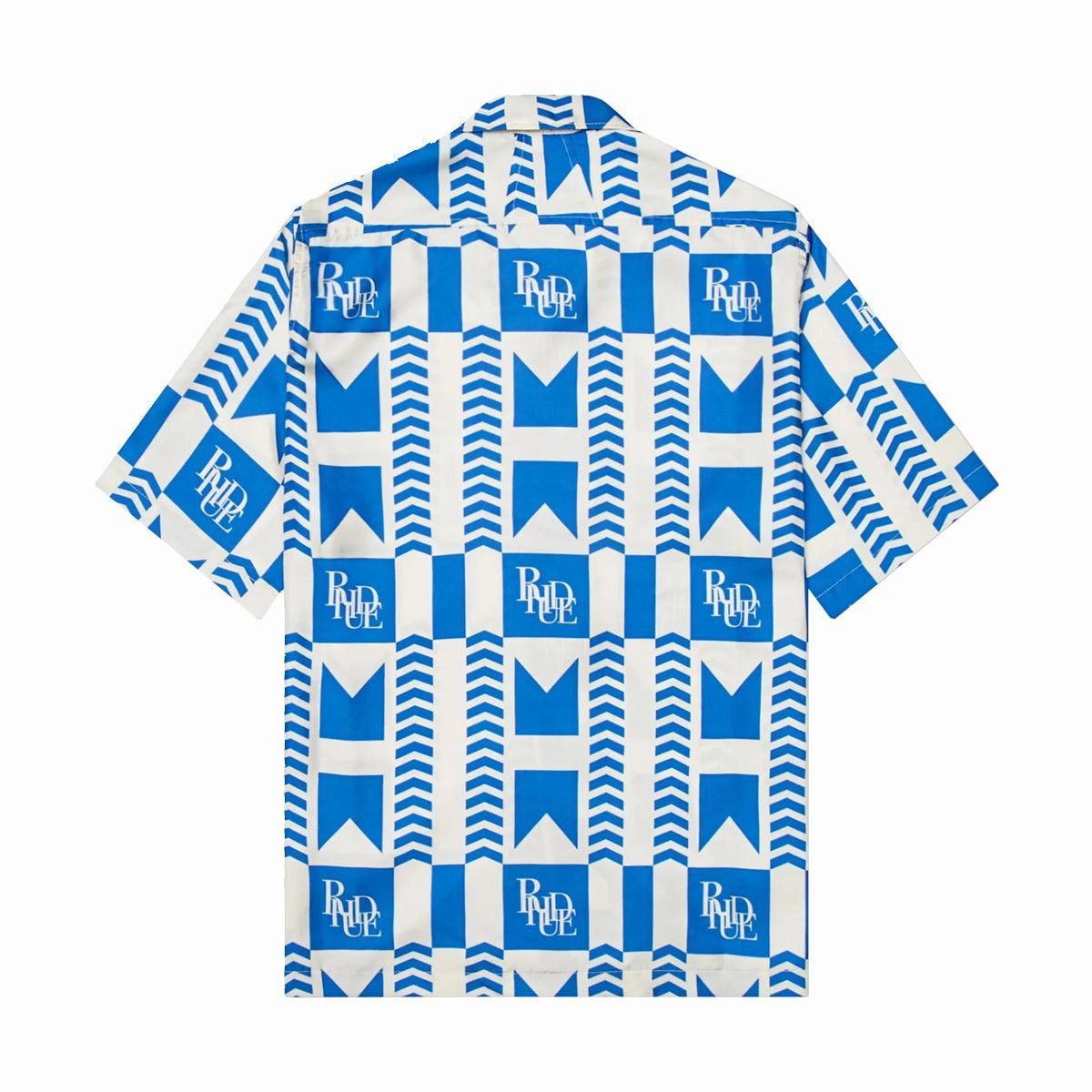 Grasse Silk Shirt 'Blue Ivory'