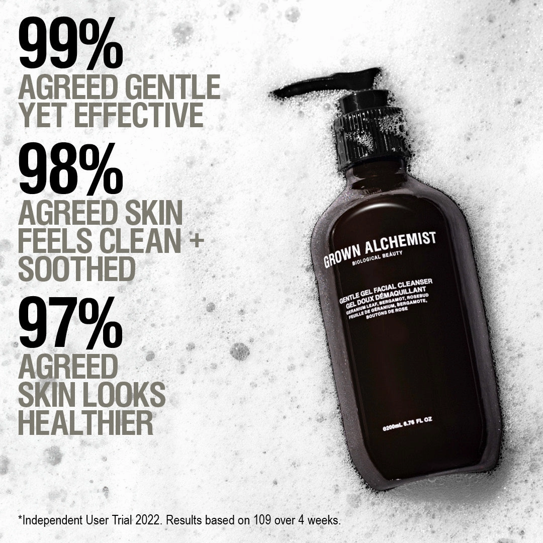 Grown Alchemist Gentle Gel Facial Cleanser: Geranium Leaf. Bergamot. Rosebud