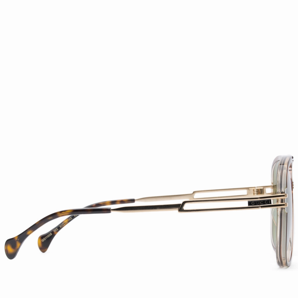 Gucci Sunglasses - Brown Crystal/Gold