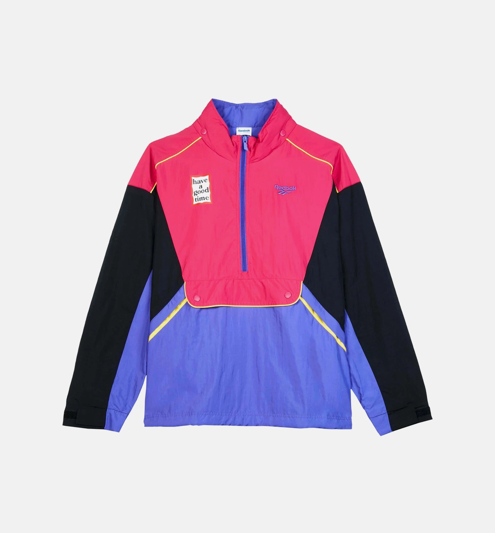 Have a Good Time Anorak Mens Jacket - Black/ Pink Craze/ Ultima Purple