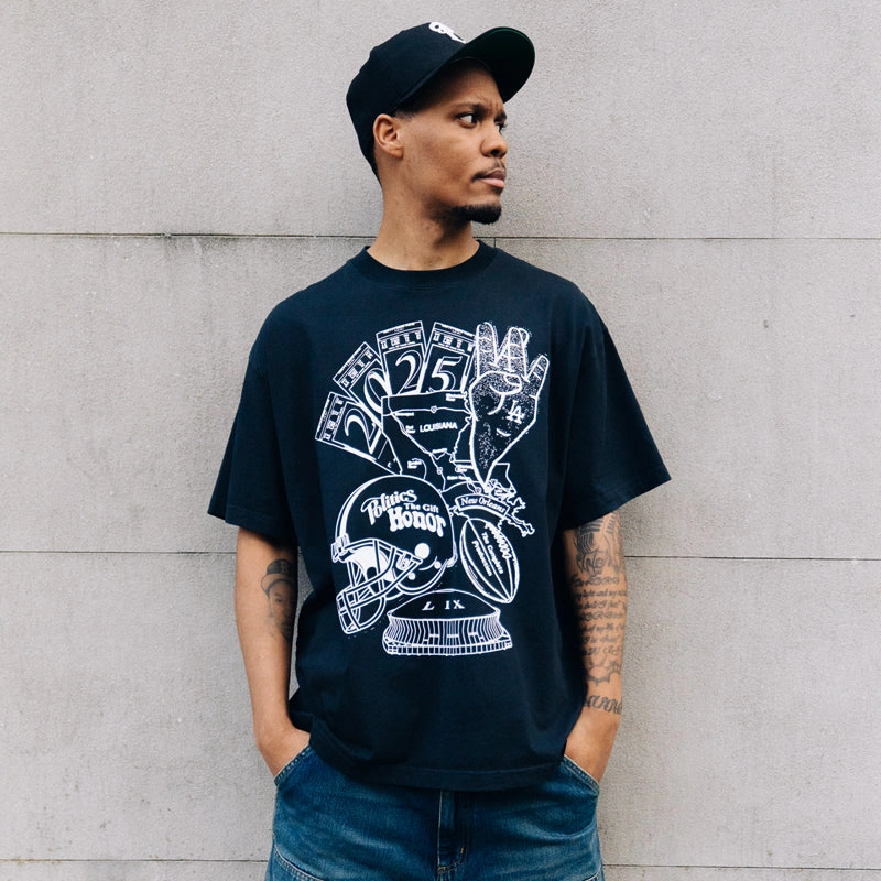 Honor The Gift x Politics Rally Time Tee - Faded Black