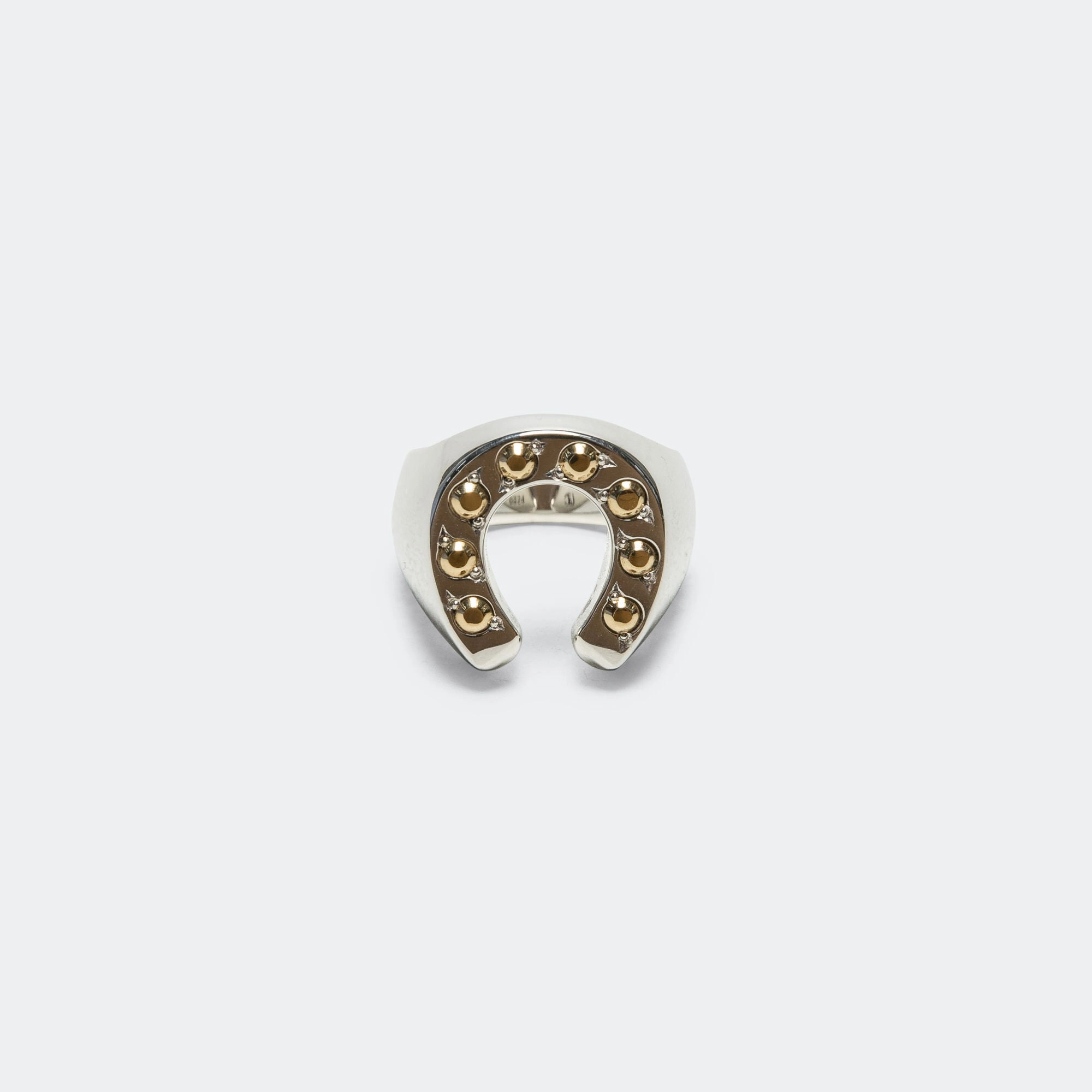 Horseshoe Ring - A - 925 Silver/18k Yellow Gold-D's