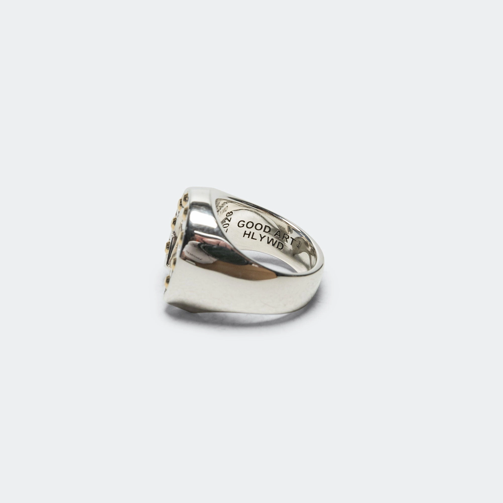 Horseshoe Ring - A - 925 Silver/18k Yellow Gold-D's