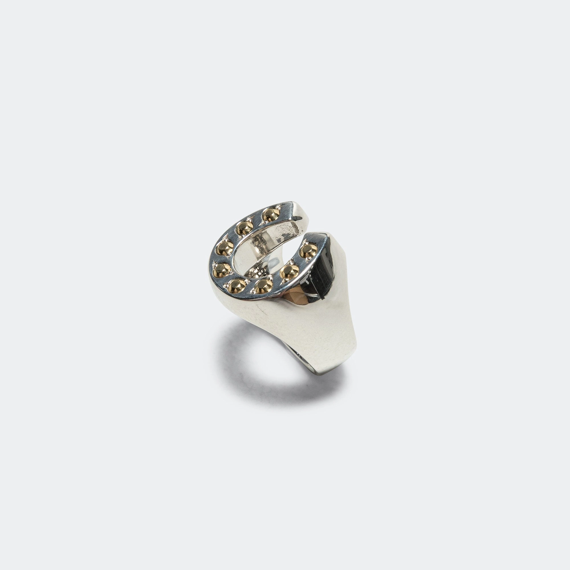 Horseshoe Ring - A - 925 Silver/18k Yellow Gold-D's