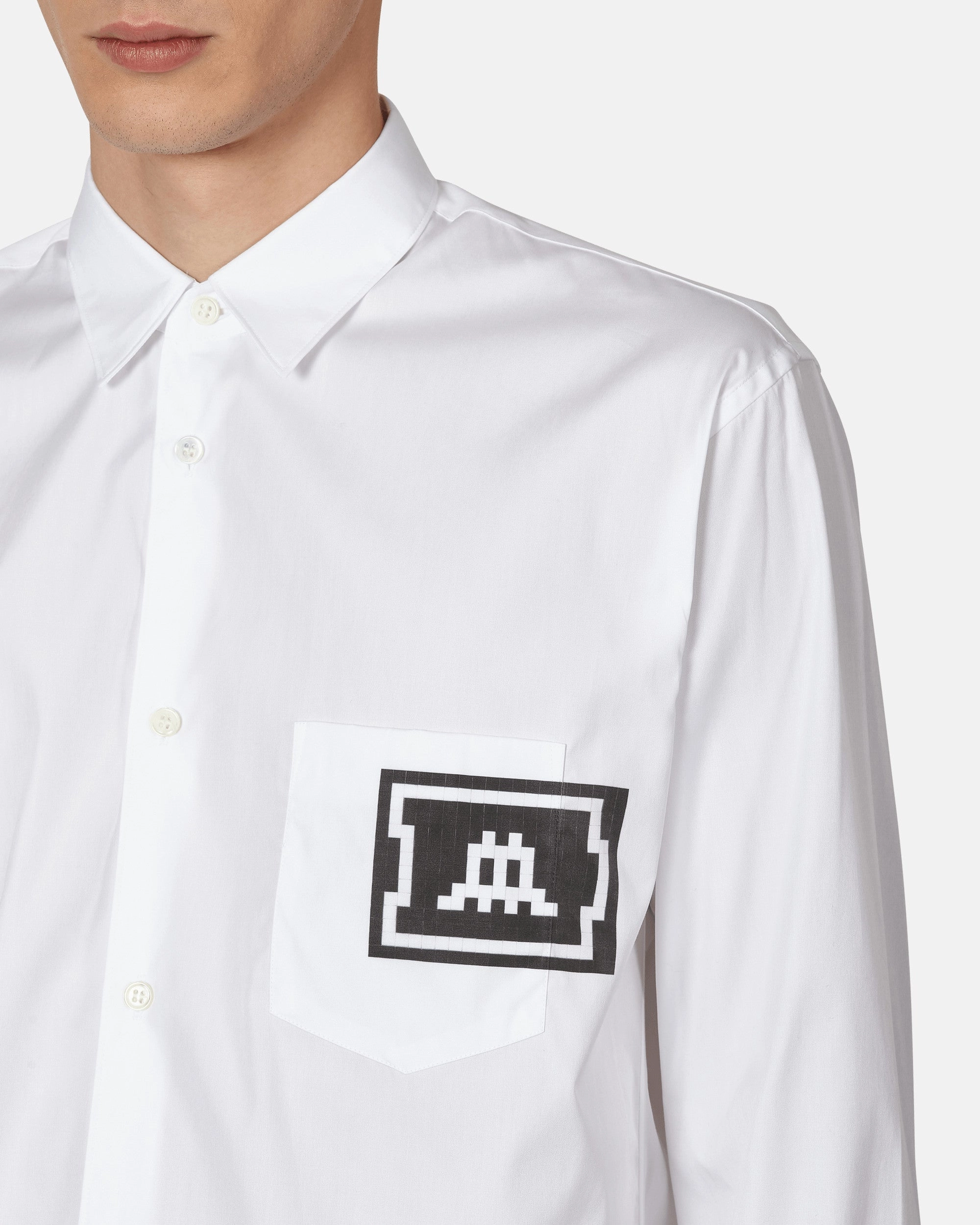 Invader Poplin Shirt White