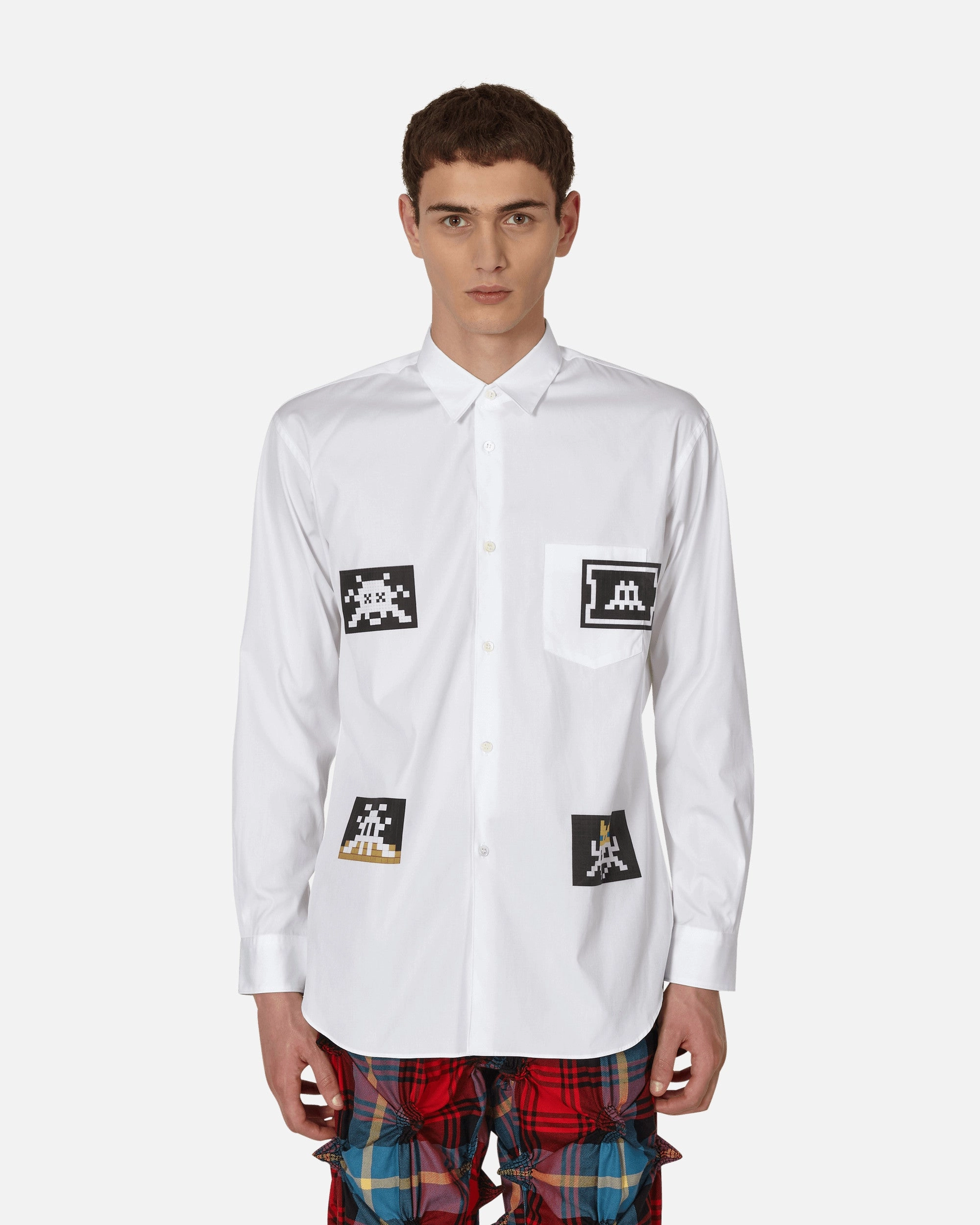 Invader Poplin Shirt White