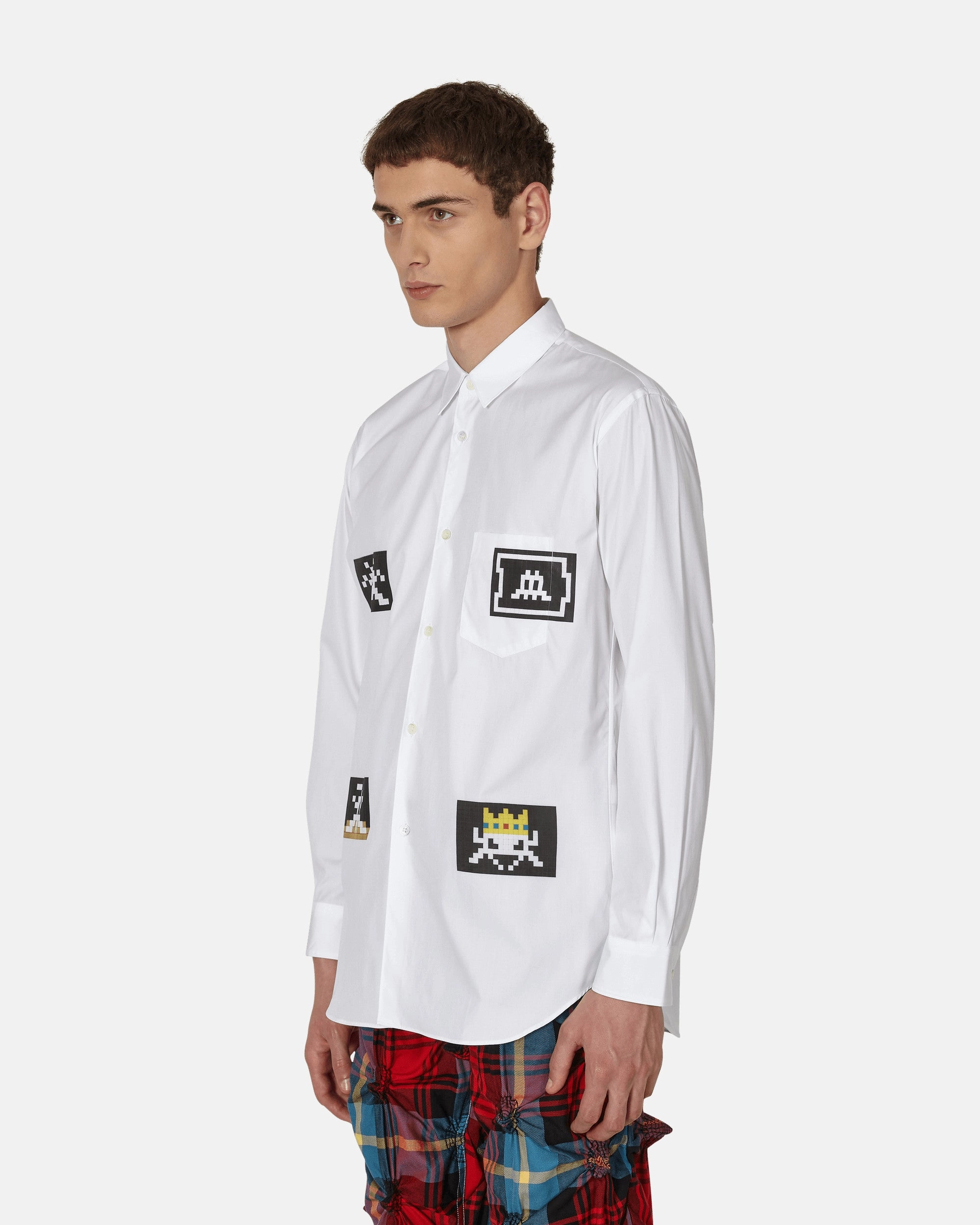 Invader Poplin Shirt White
