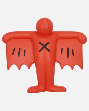 Keith Haring Flying Devil Statue Red