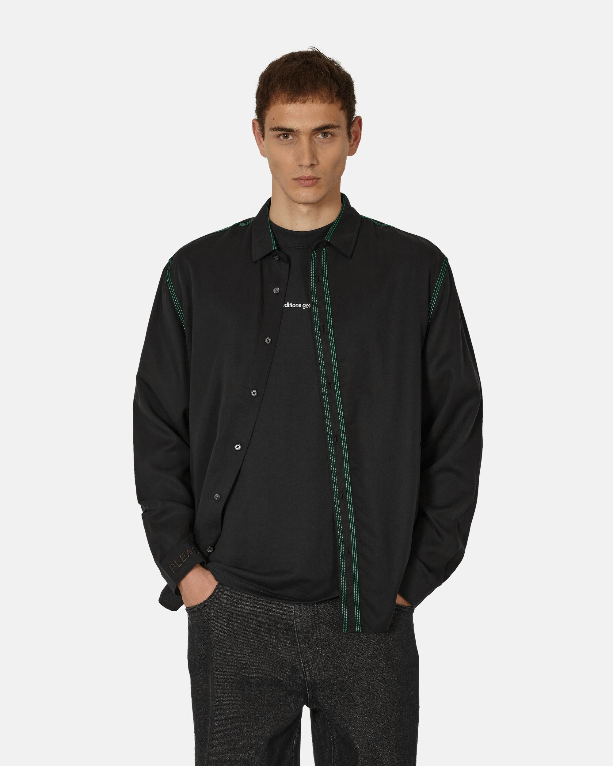 Life Button Down Shirt Black