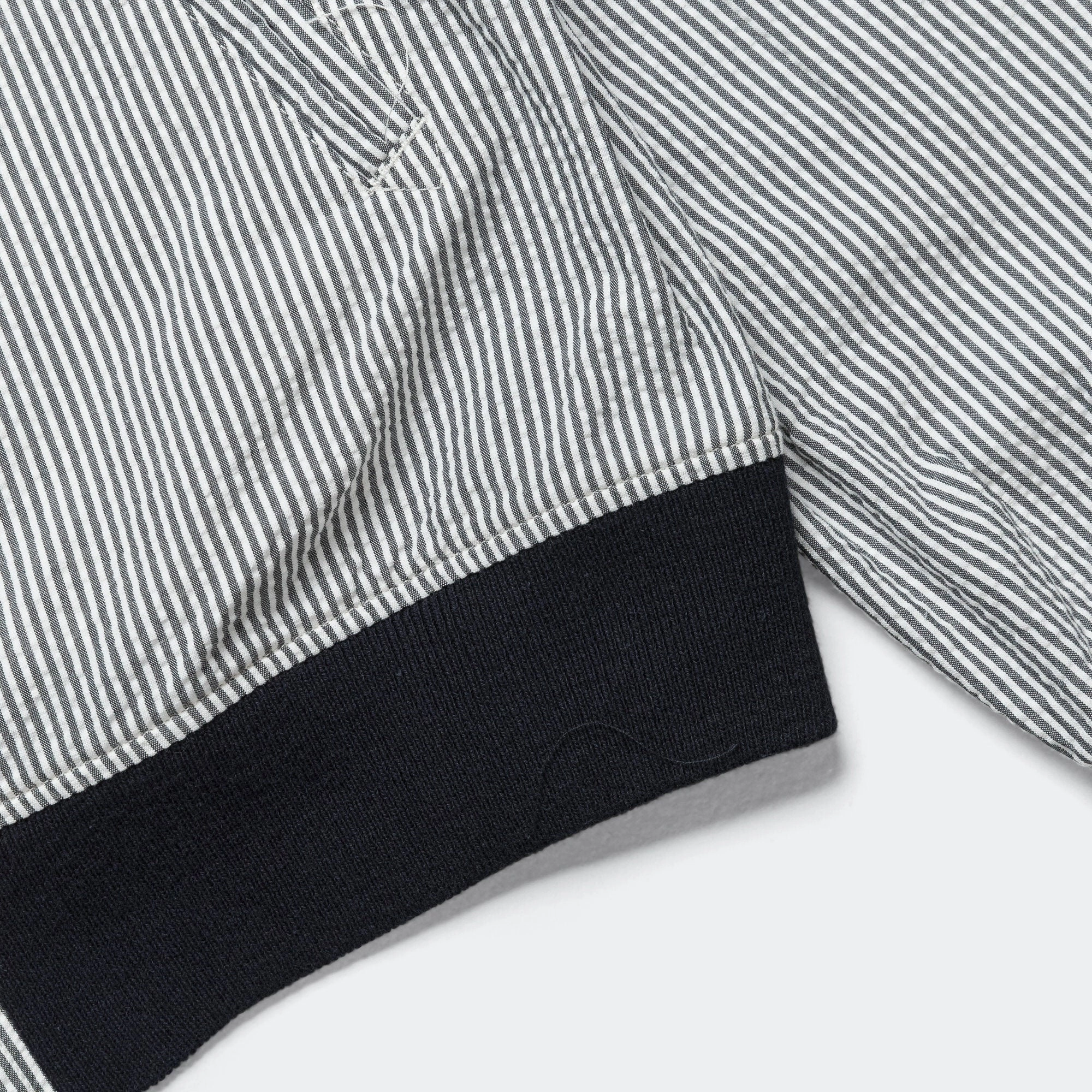 LL Jacket - Navy Cotton Seersucker Stripe