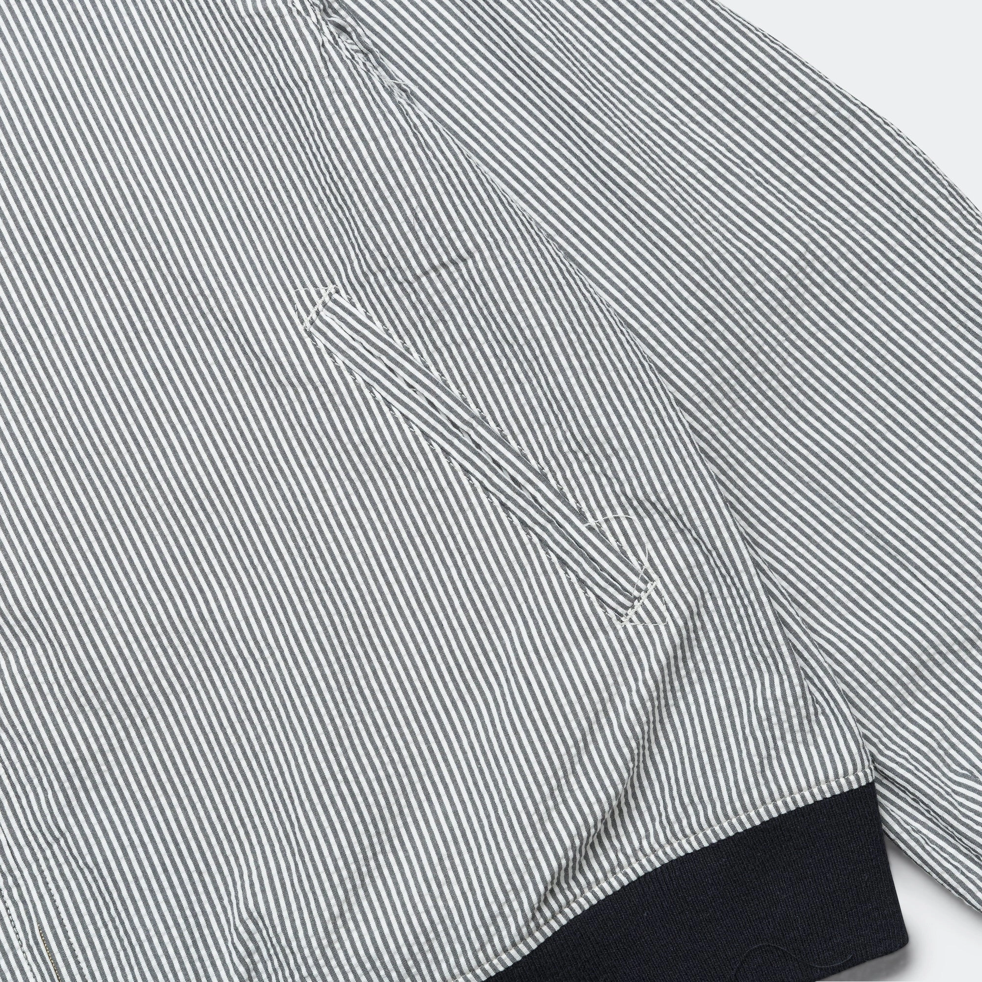LL Jacket - Navy Cotton Seersucker Stripe
