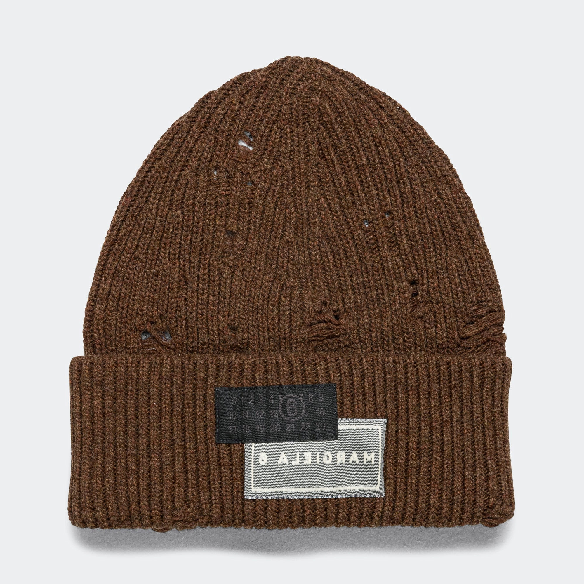 Logo Beanie - Brown Melange