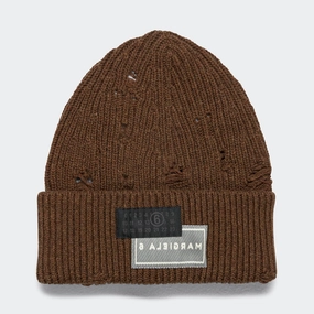 Logo Beanie - Brown Melange