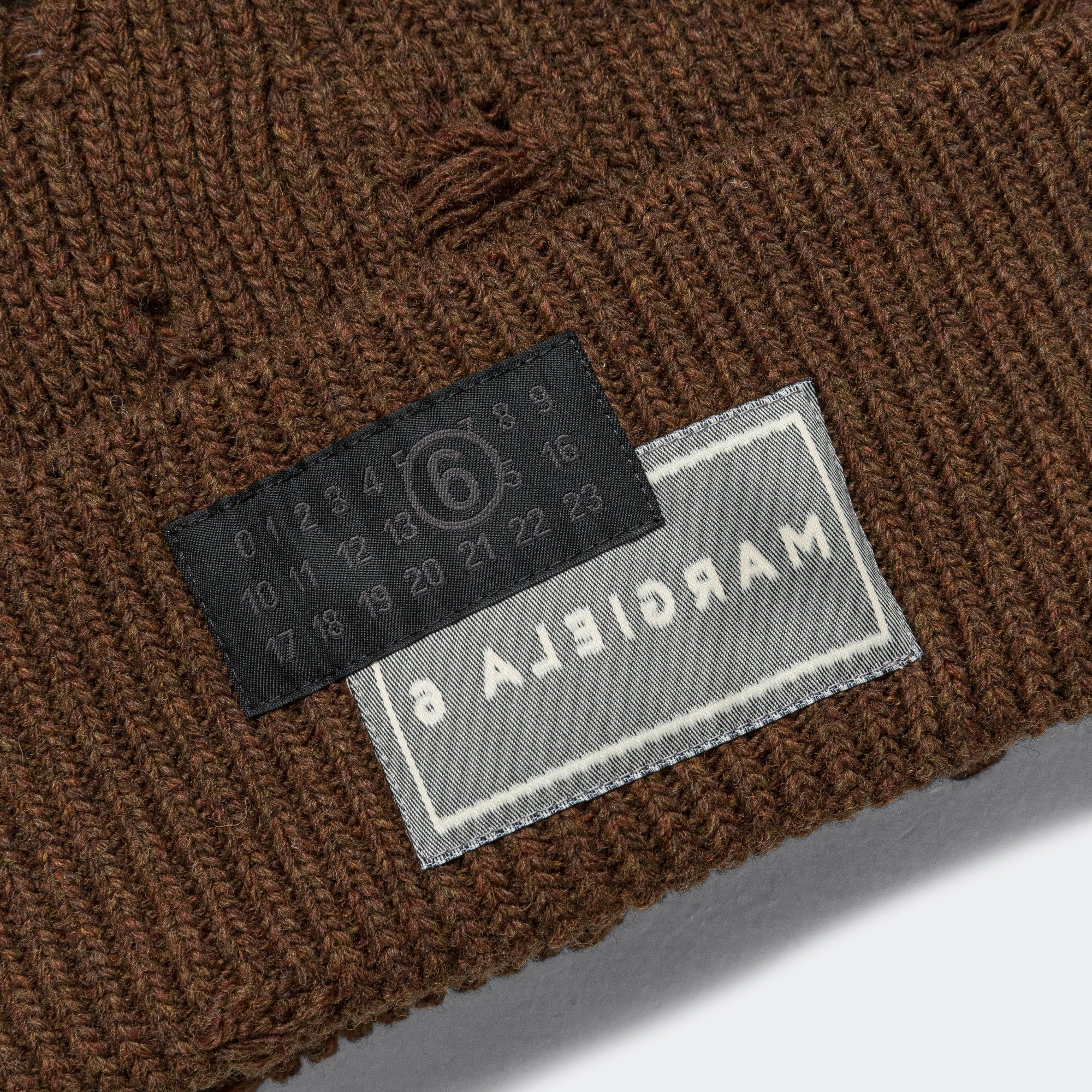 Logo Beanie - Brown Melange