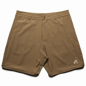 Malbon Golf Tonino Hybrid Short Solid - Dark Khaki