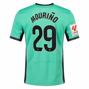 Nike Atletico Madrid Santiago Mouriño Third Jersey w/ La Liga Patch 23/24 (Spring Green/Black)