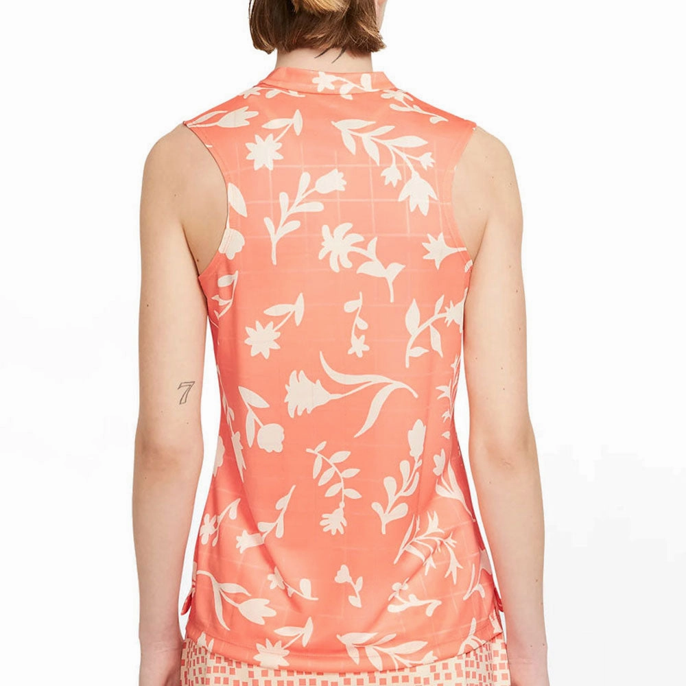 Nike Breathe Printed Golf Polo Crimson Bliss/Crimson Tint - SS21 Women