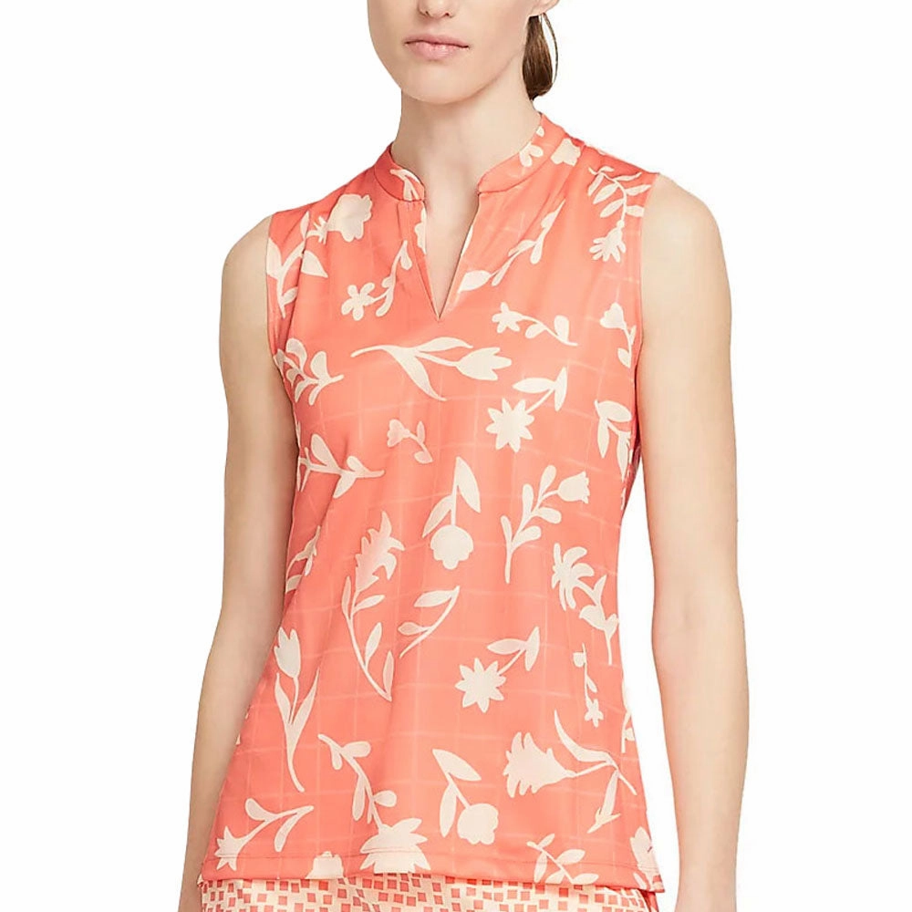 Nike Breathe Printed Golf Polo Crimson Bliss/Crimson Tint - SS21 Women