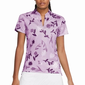 Nike Breathe Printed Golf Polo Lilac Mist/Violet Shock - SS21 Women