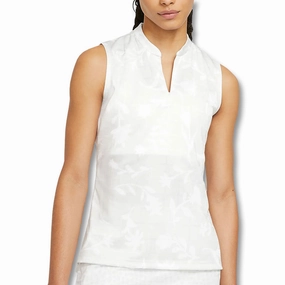 Nike Breathe Printed Golf Polo Photon Dust/White - SS21 Women