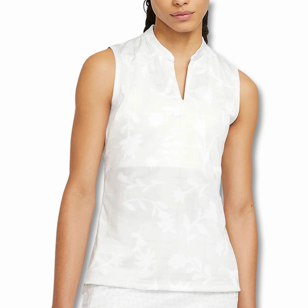 Nike Breathe Printed Golf Polo Photon Dust/White - SS21 Women
