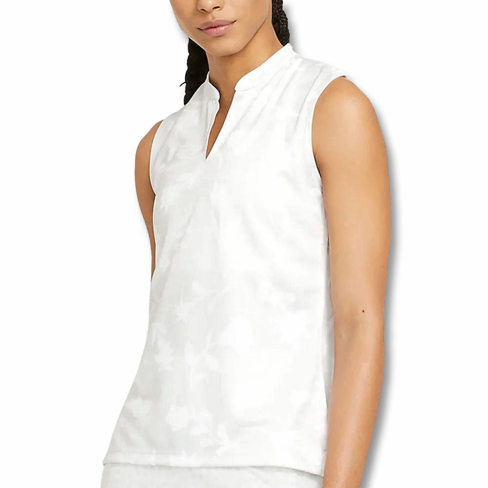 Nike Breathe Printed Golf Polo Photon Dust/White - SS21 Women