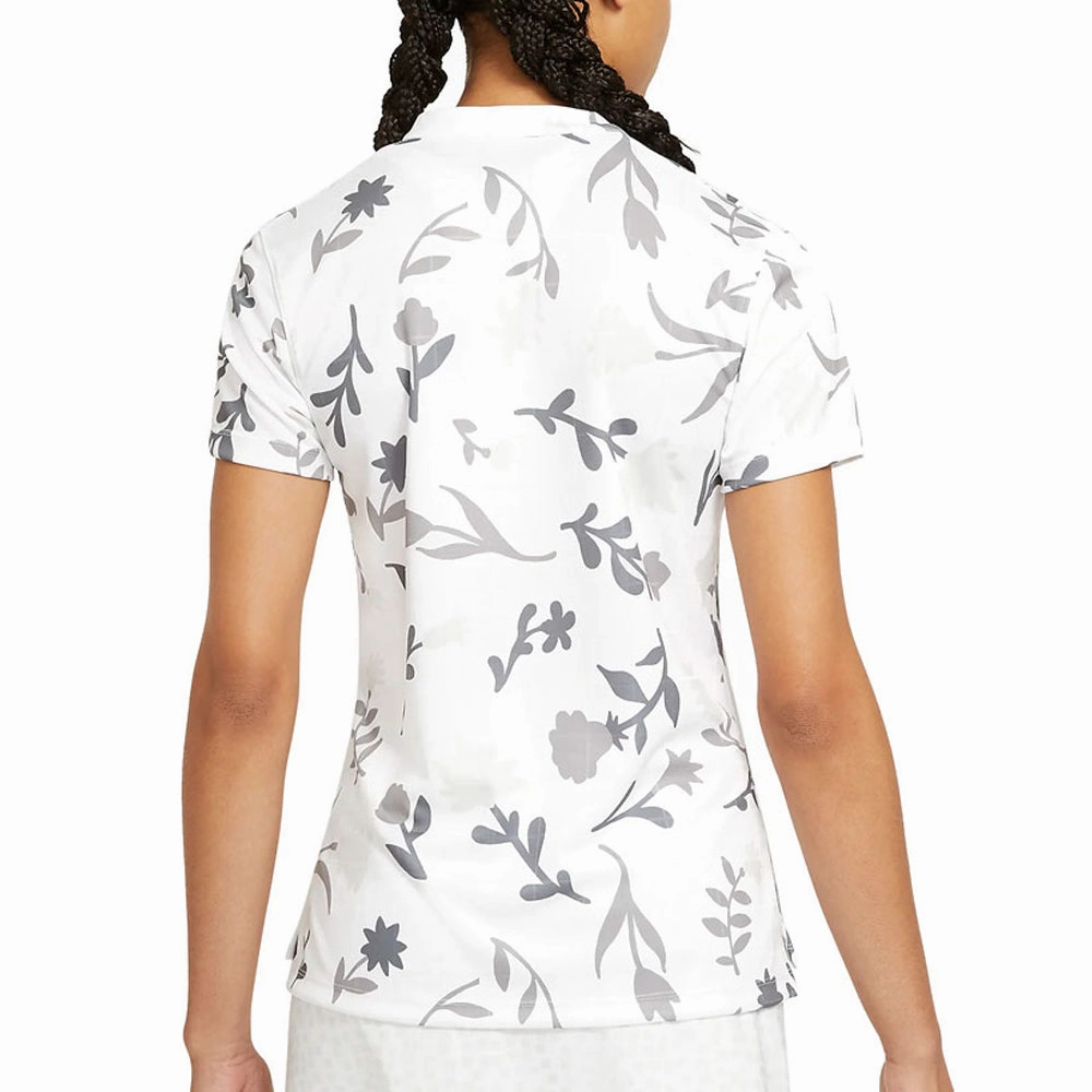 Nike Breathe Printed Golf Polo White/Dust - SS21 Women