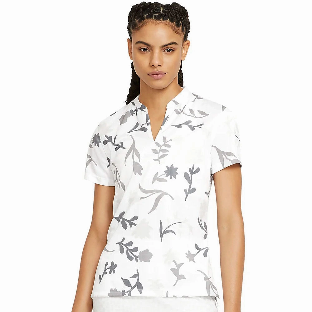Nike Breathe Printed Golf Polo White/Dust - SS21 Women