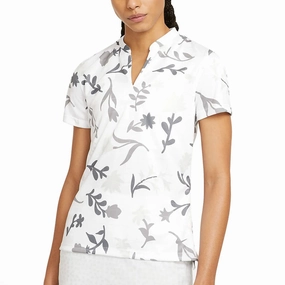 Nike Breathe Printed Golf Polo White/Dust - SS21 Women