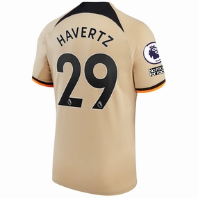 Nike Chelsea Kai Havertz Third Jersey w/ EPL   No Room For Racism   Club World Cup Patches 22/23 (Sesame/Black)