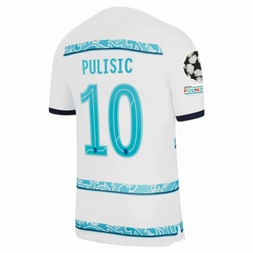 Nike Chelsea Pulisic Away Jersey w/ Champions League   Club World Cup Patches 22/23 (White/College Navy)