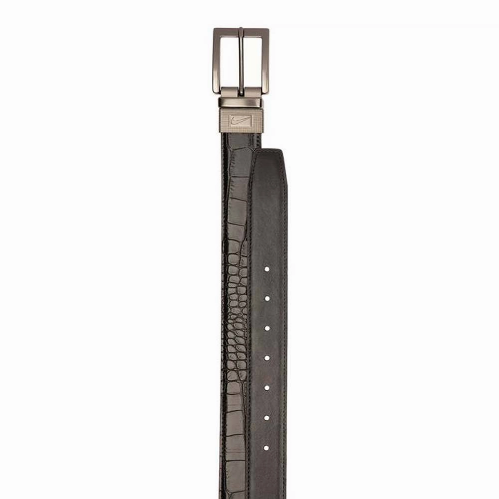 Nike Croco-To-Smooth Reversible Golf Belt Black - 24 Men