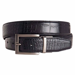 Nike Croco-To-Smooth Reversible Golf Belt Black - 24 Men